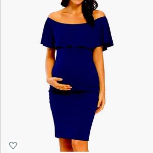 Navy maternity dress